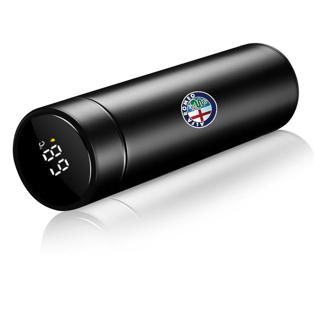 1pc Thermos Bottle Smart Cup With Temperature Display 304 Stainless Steel Vacuum Insulated Intelligent Cup For Alfa Romeo 159