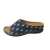 Summer New Slope Heel Slippers Denim Fashion Cool Slippers Foreign Trade Large Size Spot Women's Beach Cool Slippers