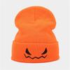Men And Women Halloween Little Devil Embroidered Knitted Hats Funny Wool Pullover Hats