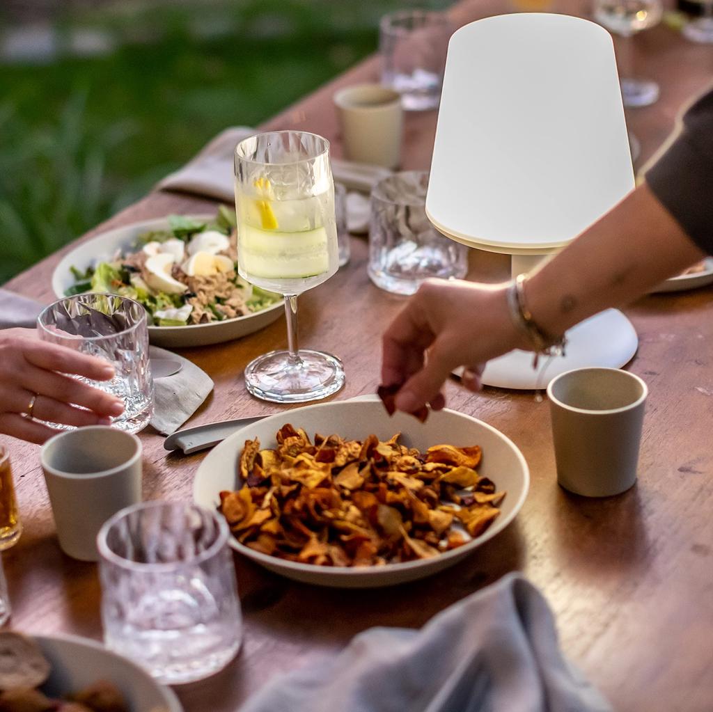 CONNECT Soup by Perfect for outdoor and Made with recycled plastic for and natural A great gift for your kitchen or Plate, 24cm, Yellow, KOZIOL,