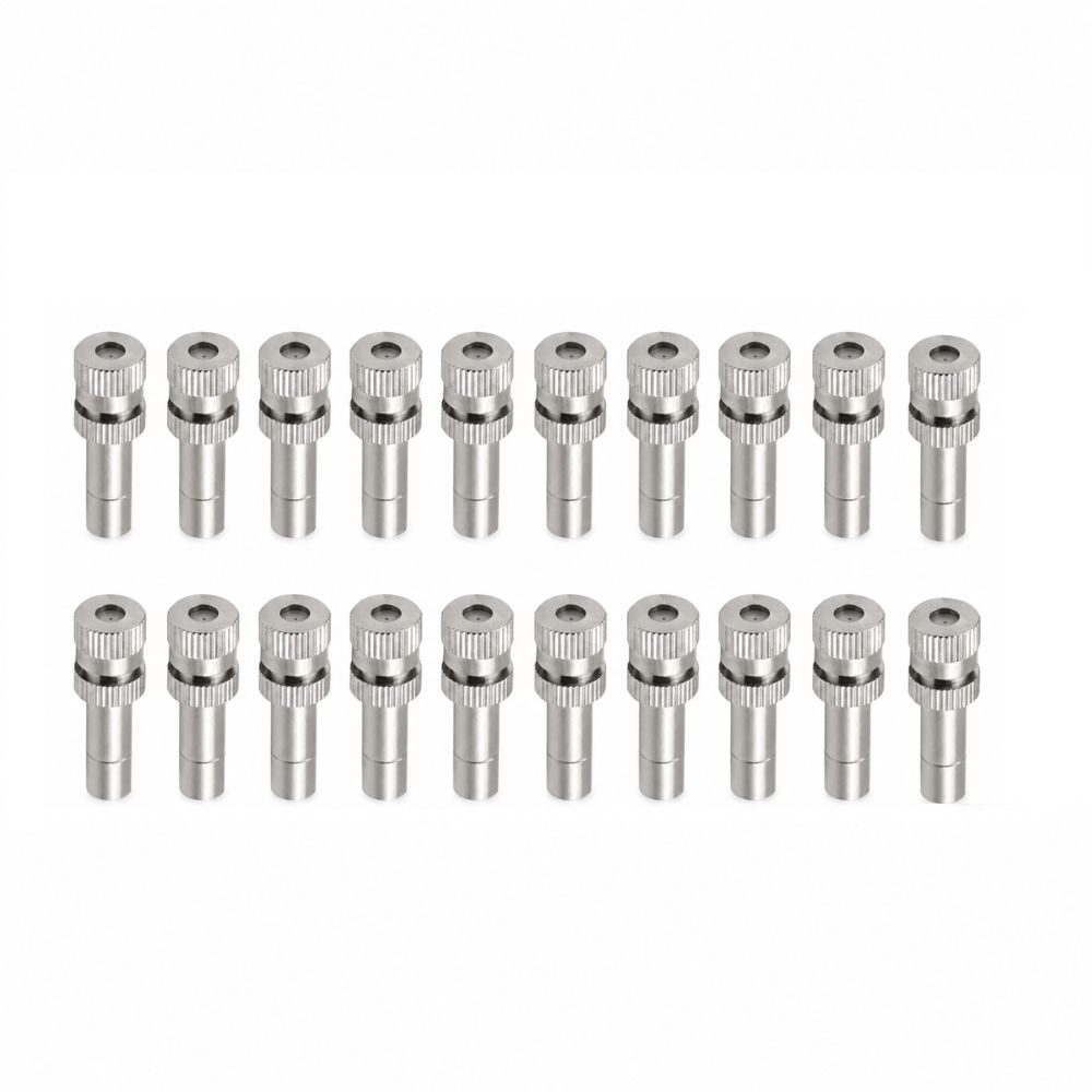 20PCS Silver Brass Misting Nozzle Brass Low Pressure Atomizer Nozzle Mister Nozzle  Yard Cooling
