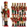 Christmas Nutcracker Ornaments Small Wooden Soldier Nutcracker Hanging Decoration for Christmas Tree Holiday Party Decor