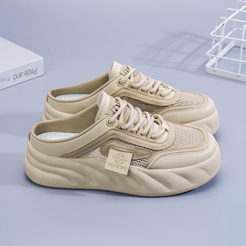 Новая женская обувь, одноногие сандалии, универсальная обувь с полушлепками с вырезами