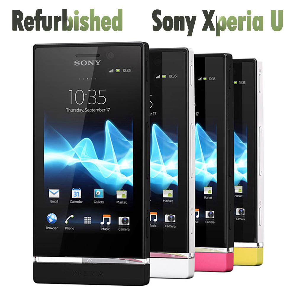 Восстановленный Sony Xperia Оригинальный Sony Xperia U ST25 5МП 1320 мАч Мобильный телефон с 1 SIM