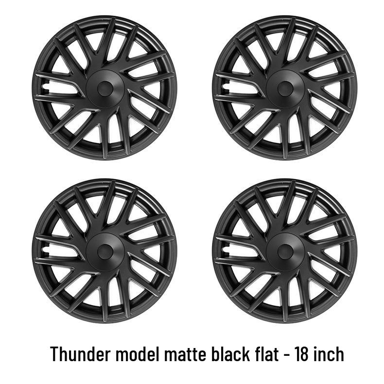 Full-Cover Hubcaps for Tesla Model 3: Stylish 18-Inch Thunder Wheel Covers