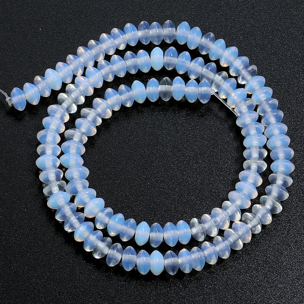 3x6mm Natural Stone Beads Agate Tiger Eye Malachite Rose Quartz Loose Flat Abacus Beads For Jewelry Making DIY Bracelet Necklace