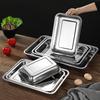Commercial Stainless Steel Rectangular Food Tray