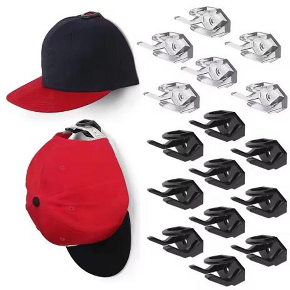 10Pcs Plastic Hat Display Hooks Self Adhesive Baseball Cap Storage Rack Baseball Caps Hangers  Door