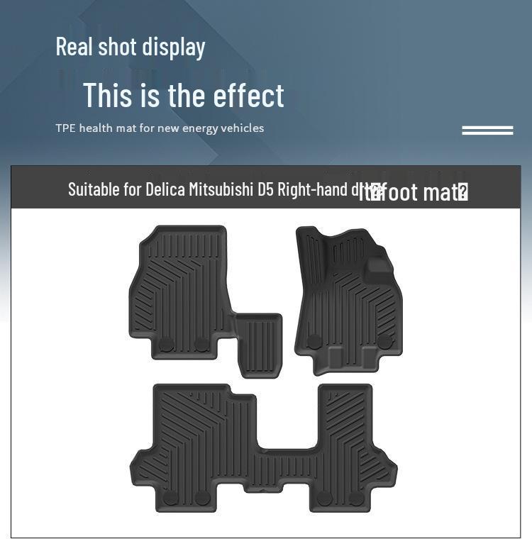 Водонепроницаемые ТПЭ коврики для Mitsubishi Delica D5 2019-2021 (Правый руль)