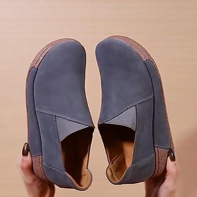 Женская обувь из натуральной кожи для мам, туфли на платформе, лоферы на плоской подошве, корейская вулканизированная обувь без шнуровки, большие размеры 41, 42