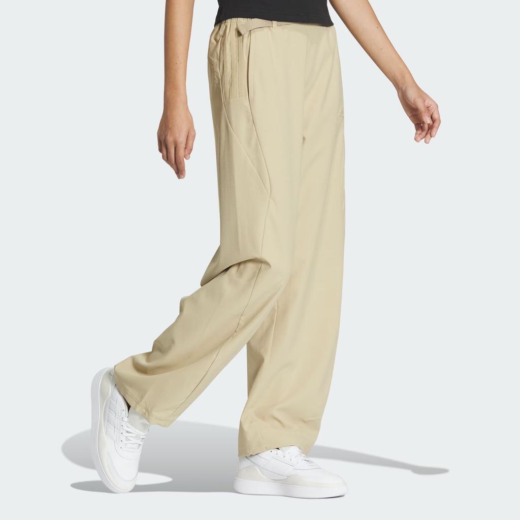 Adidas W Fustl Pants 3 Solid Color Logo Loose Knit Sports Брюки женские Брюки Светло-хаки IZ0606