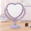 Desktop Makeup Mirror Heart Shape Makeup Vanity Portable Double-Side Vanity Mirror Hand Mirror Cosmetic Compact Mirror For Women