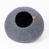 Хвосты БАЗОВЫЕ Галечный Кошачий Домик Кровать Кошачий Купол Кошачья Пещера Ручная Работа Стираемый Зима Лето Шерстяной Войлок Простой Минималистичный Современный Круглогодичный (Темно-серый, M)