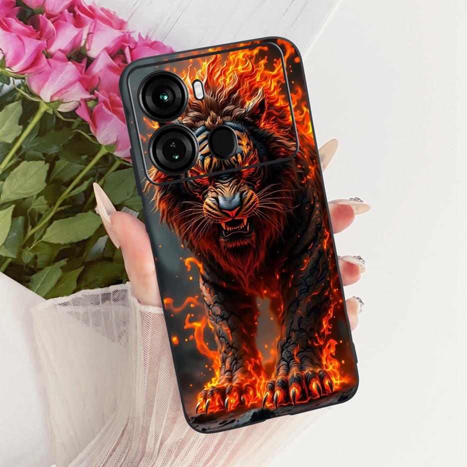 For Itel P40 Plus Case P683L Luxury Butterfly Tree Painted Cover Soft Silicone Phone Case For Itel P40 P662L P 40 ItelP40 + Bags