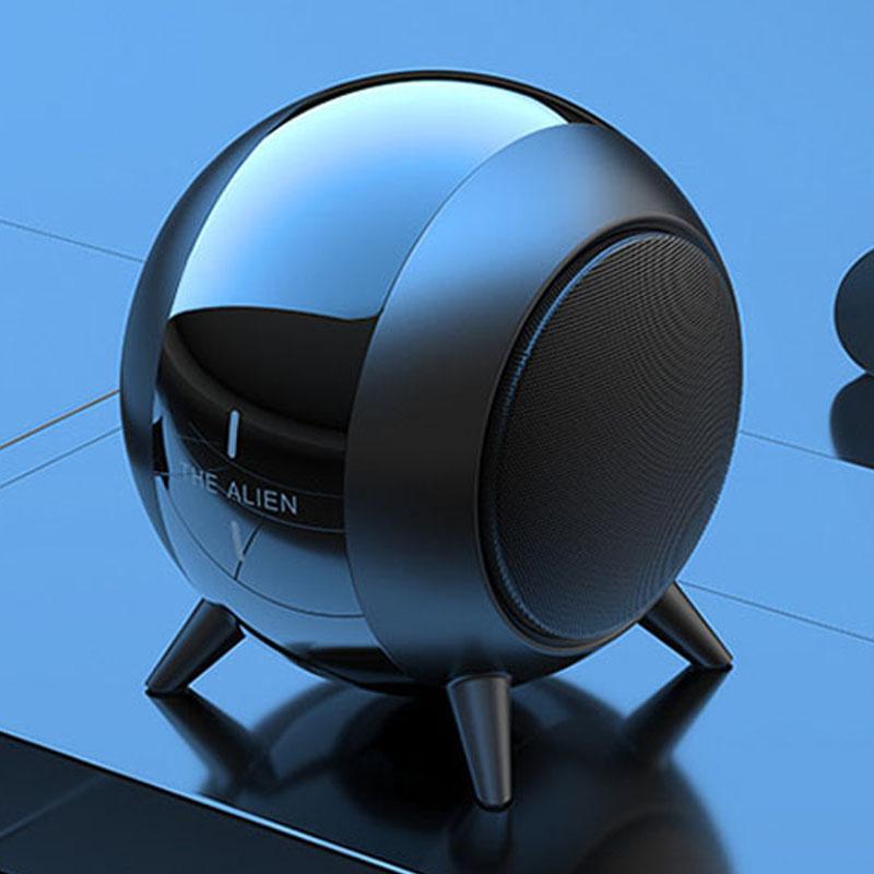 Беспроводной динамик Alien Metal Bluetooth, TWS сабвуфер, стереозвук, обновленная TF-карта, мини-портативный громкоговоритель, подарок