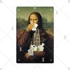 Винтажная сексуальная забавная металлическая вывеска MonaLisa, металлическая жестяная табличка, металлическая винтажная вывеска для паба, бара, человек, украшение пещеры, железные тарелки