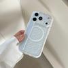 Blue and White Lace Floral Heart-Shaped Stand Phone Case for iPhone 16, iPhone 17 Pro Max, and iPhone 18 Pro