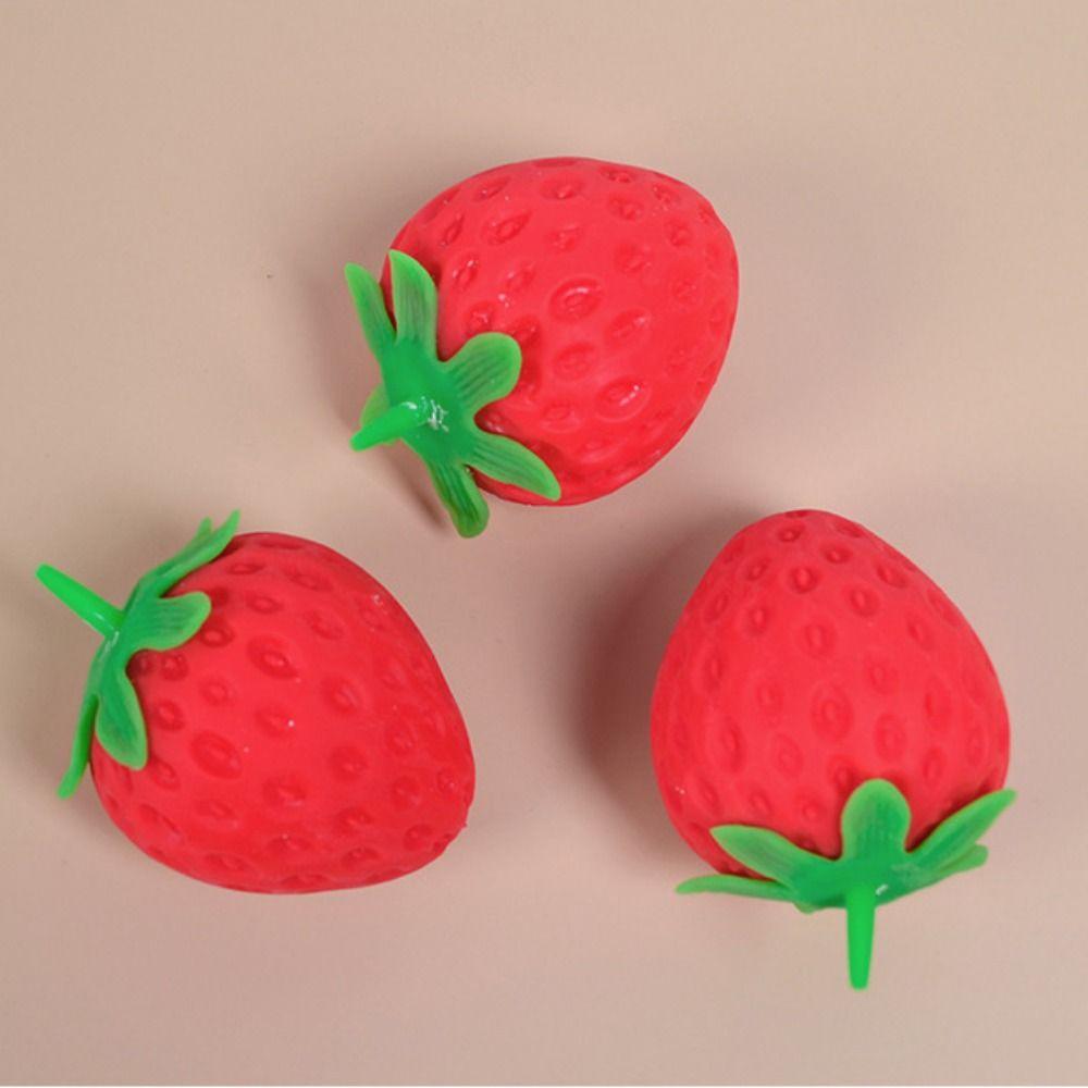 Fruit Ball Strawberry Squeeze Toy Strawberry Fruit Ball Pinch Music Toys  Children Toys