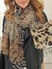 Bohemian Styles Leopard Print Patchwork Chiffon Silk Scarf Female Women Shawl Ventilate Wrap Scarves