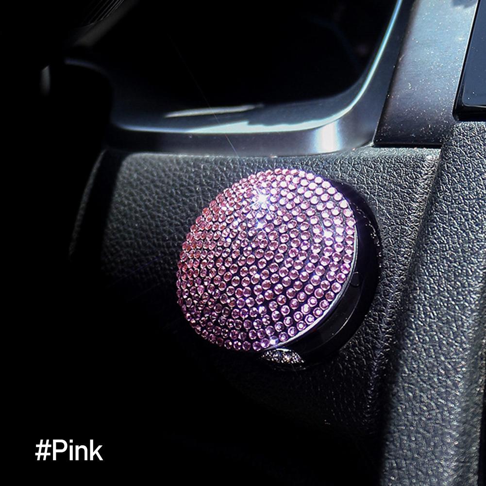 Автомобильное зажигание Onekey Start Stop, кнопка переключения, защитная крышка, авто украшение, интерьер, аксессуары для двигателя со стразами