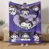 1pc Sanrio Cute Kuromi Home Decor Blanket: Perfect Gift for Bedroom, Living Room, Travel, Camping, Car, Beach, Office Naps, Cozy Flannel Throw for Sof