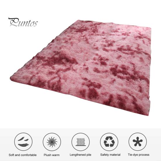 Shag Area Rug for Living Room Fuzzy Plush Indoor Bedroom Carpet Tie Dye Thickened Non-skid Fluffy Faux Fur Rug Nursery Kids Boys Girls Room Floor Mat