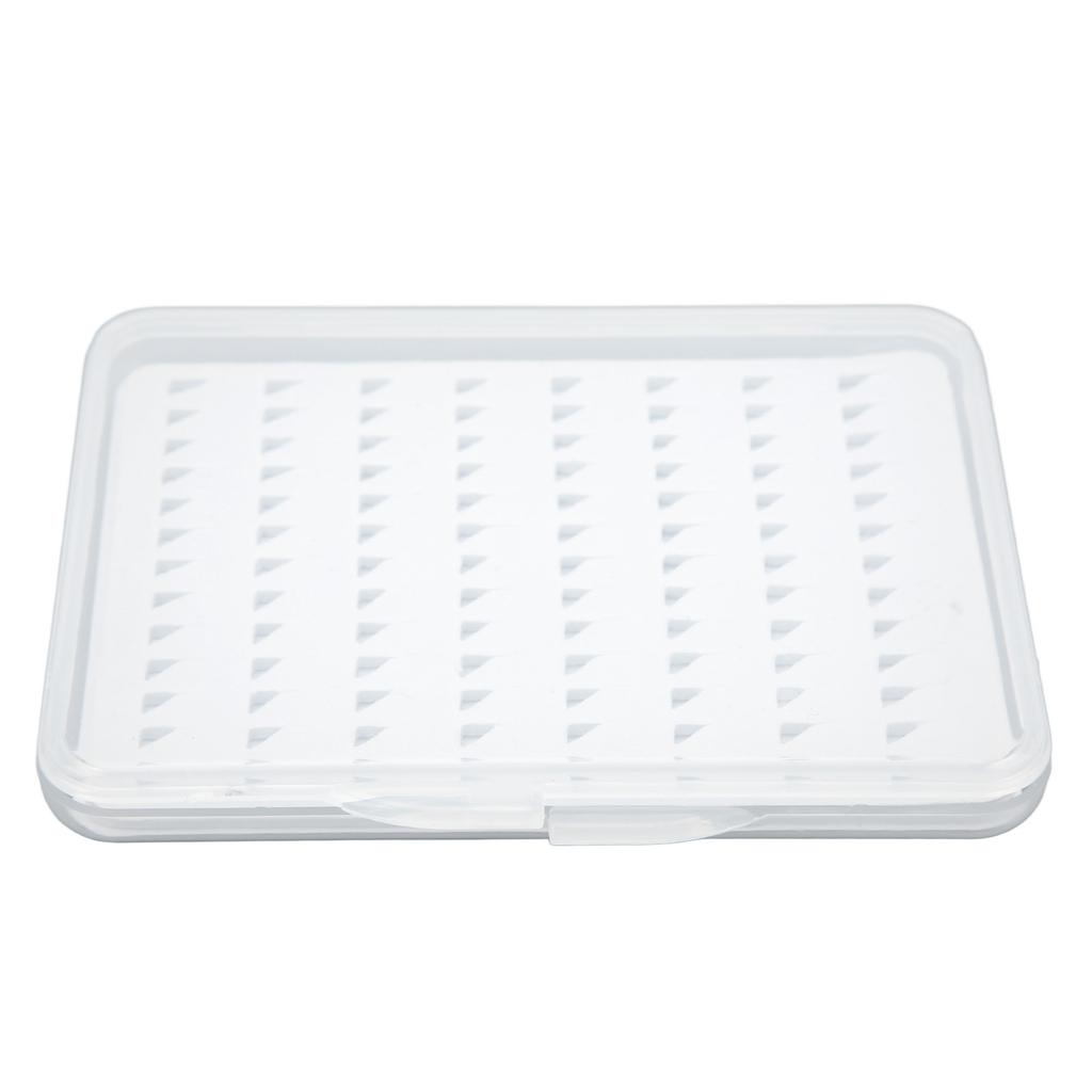 Коробка для крючков для нахлыста Губка Водонепроницаемая Коробка для крючков для нахлыстовой рыбалки Прозрачная крышка Коробка для приманок для нахлыстовой рыбалки Для рыболовных снастей М