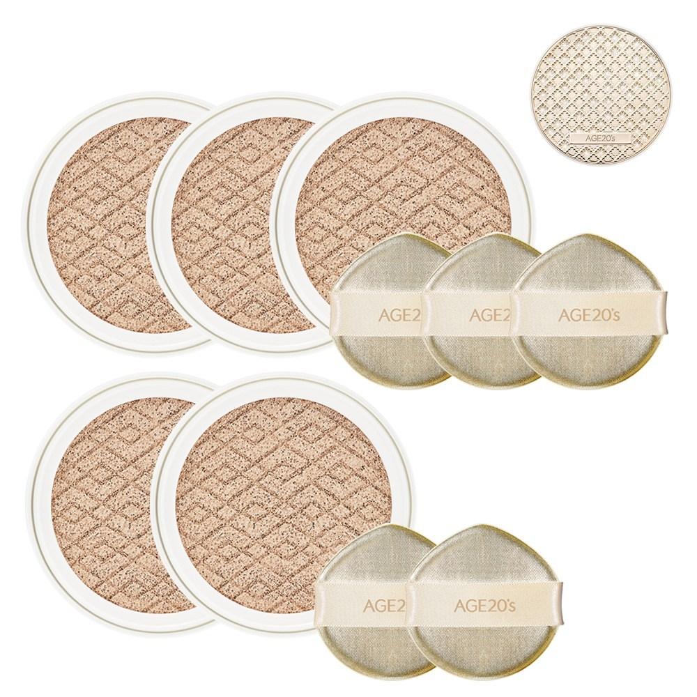 Age To Wenness Silk High Cover Cushion Refill 5 Pcs, Silk No. 21, 5 Pcs.