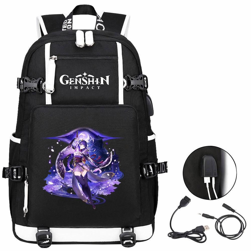 Рюкзак Genshin Original God, Печатный Рюкзак Большой Вместимости Дорожная Сумка Студенческая Компьютерная Школьная Сумка