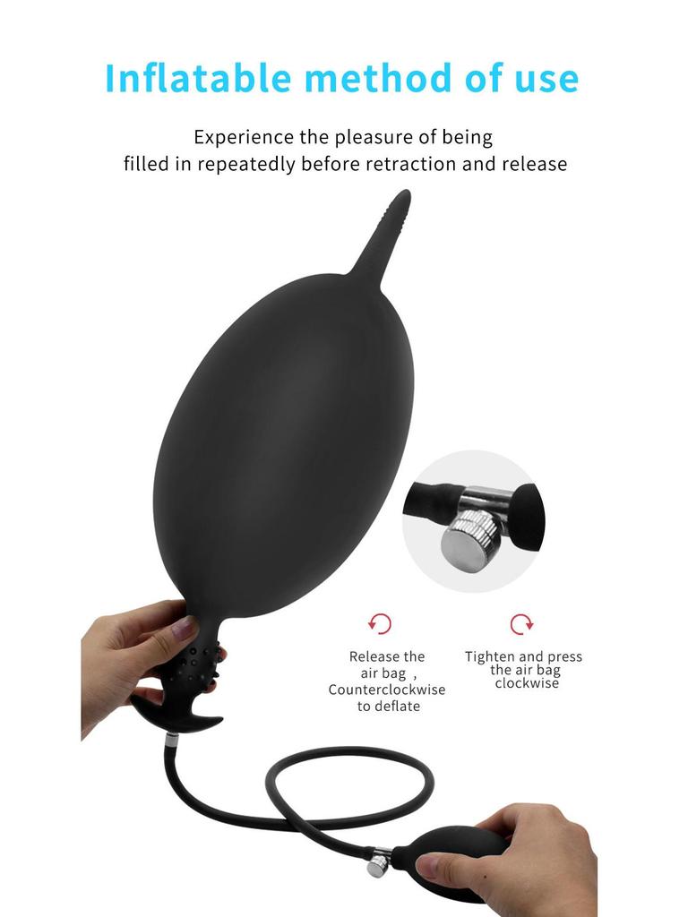 Надувной силиконовый анальный дилататор в виде угря для мужчин и женщин - Супердлинный задний мастурбатор.