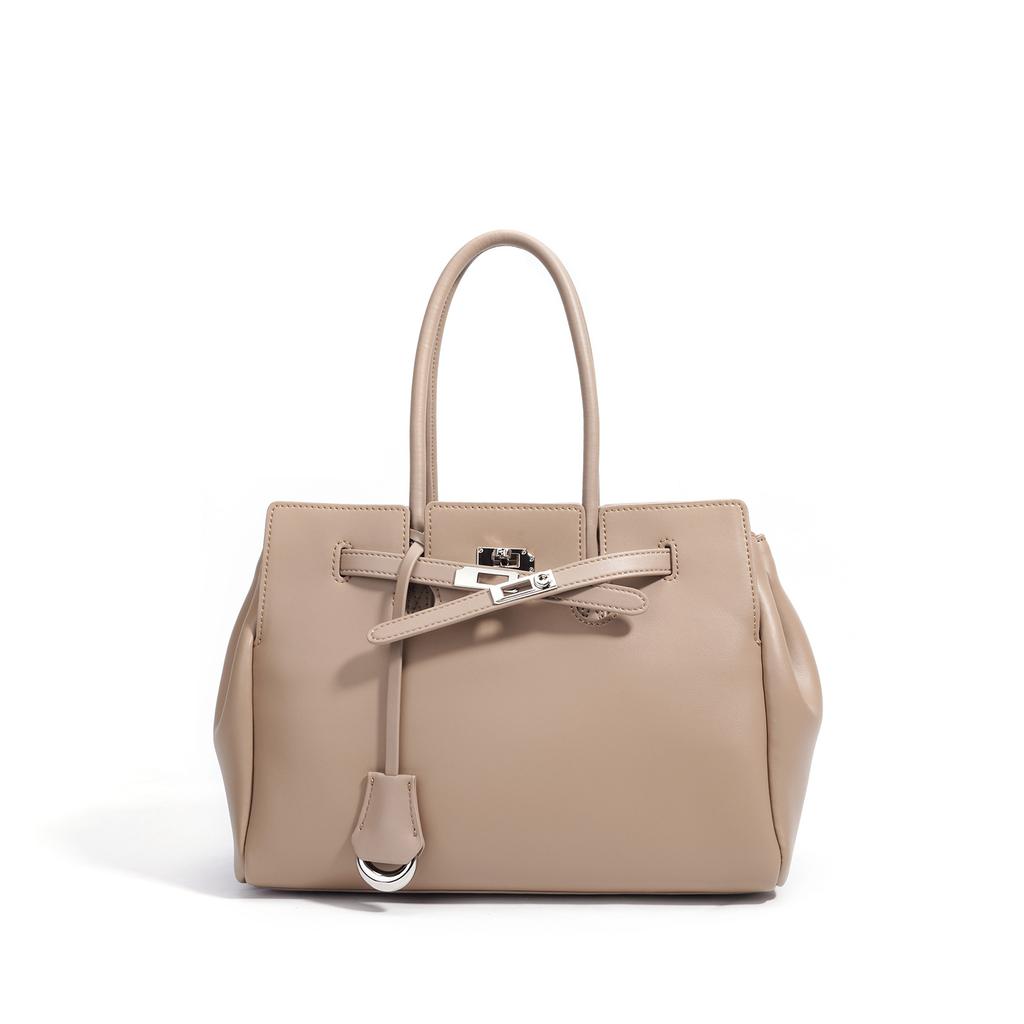 Women's 2025 New Tote Briefcase Large Capacity Tote Bag Handheld Leather Commuting Versatile Niche Women's Bag