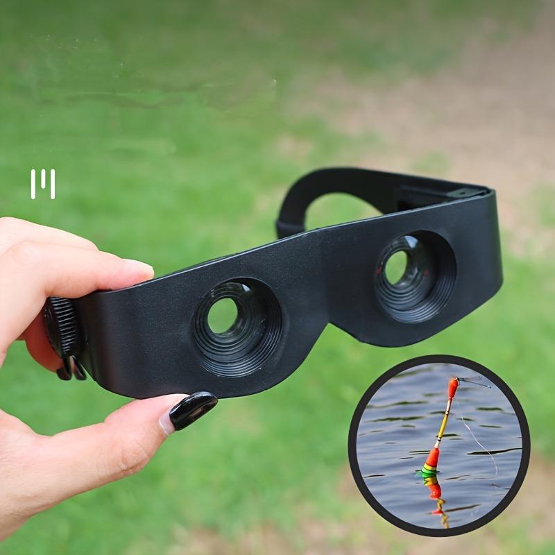 Портативные рыболовные бинокулярные очки для рыболовов с регулируемым фокусным расстоянием, конструкция из ABS, черные - количество, указанное в артикуле