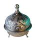 Handcrafted Moroccan Sugar Bowl In Silver-Plated Metal – Elegance & Traditional Craftsmanship