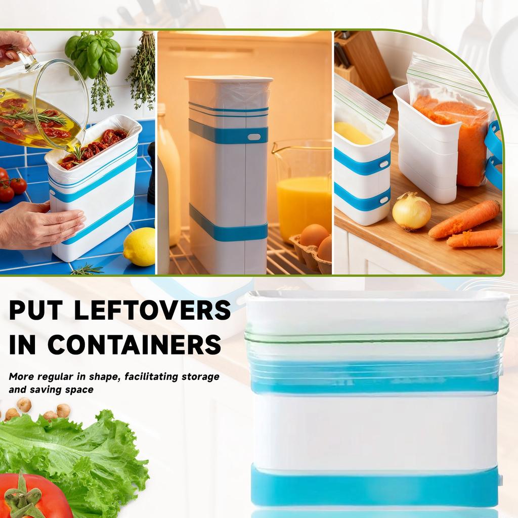 Silicone Freezer Block Maker Vertical Soup Rack Design Baby Food Storage Leak-Proof Silicone Food Bag Containers