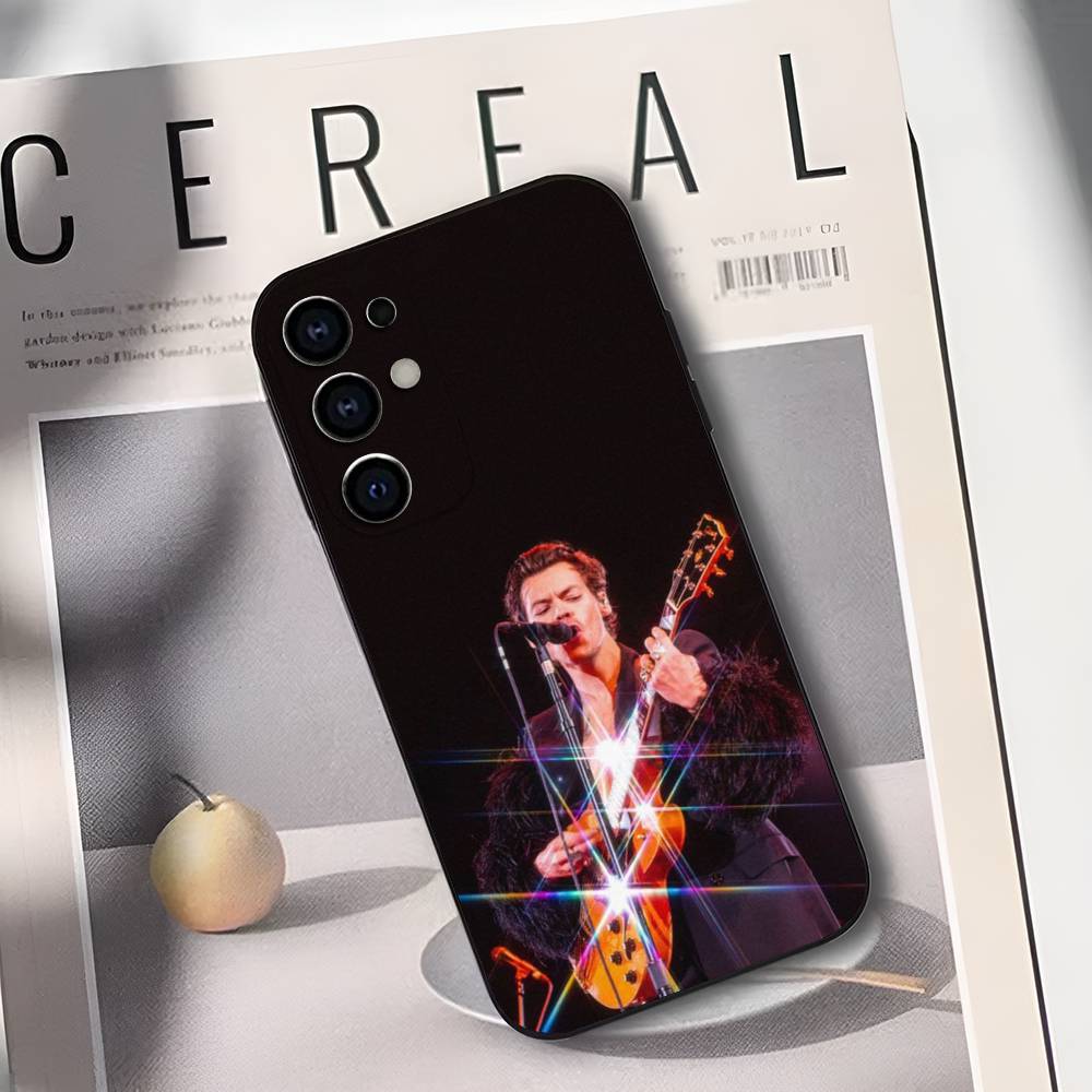 Чехол для телефона H-Harry S-Styles для Samsung S25, S24, S21, S22, S23, S30, Ultra, S20, Plus, Мягкий силиконовый черный чехол