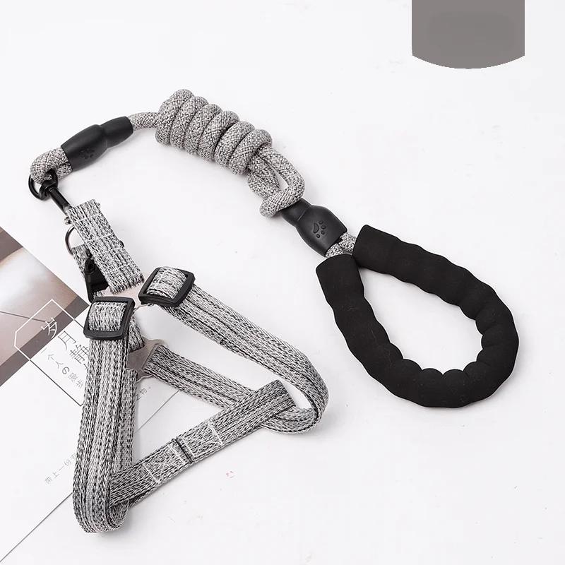 Шлейка для собак 1,2 м, набор поводков для маленьких собак, регулируемый жилет для щенков, кошек, пуделей, чихуахуа, мопсов, поводок для прогулок с питомцем на открытом воздухе