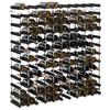 120 Bottle Wine Rack Black Solid Pine Wood