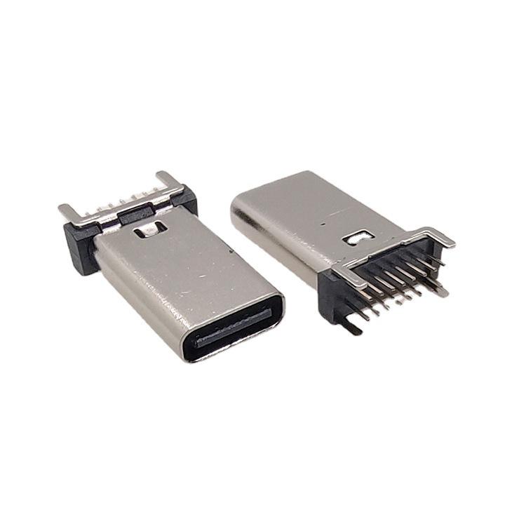 Вертикальное гнездо USB-C, 16-контактное, для монтажа на плату, высота 15 мм