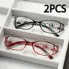 2pcs Ultra-light and Elegant Rectangular Reading Glasses for Both Men and Women, Teachers, Casual Readers and Reading Glasses
