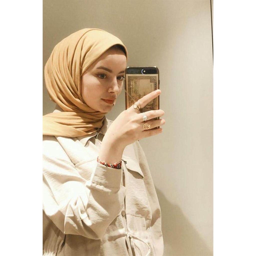 Premium Jersey Hijab Bitter Soft Camel