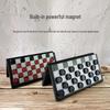 Magnetic Checkers Set: 100-Square Black & White Folding Chessboard for Students & Children