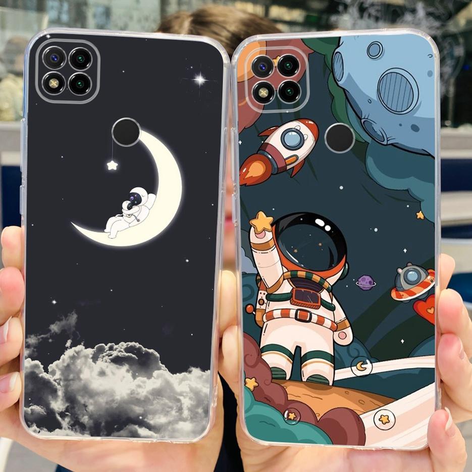 Чехол для Xiaomi Redmi 9C Милый Космонавт Мягкий Силиконовый Чехол для Телефона Для Xiaomi Redmi 9C NFC 9 C Redmi9C Задняя Крышка 6.53'' Funda Capa