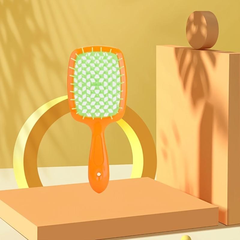 Вентилируемая щетка для распутывания волос, эргономичная ручка, массаж головы, влажная и сухая, длинные вьющиеся, пушистые волосы, сотовая расческа для женщин и девочек, парикмахерский инструмент