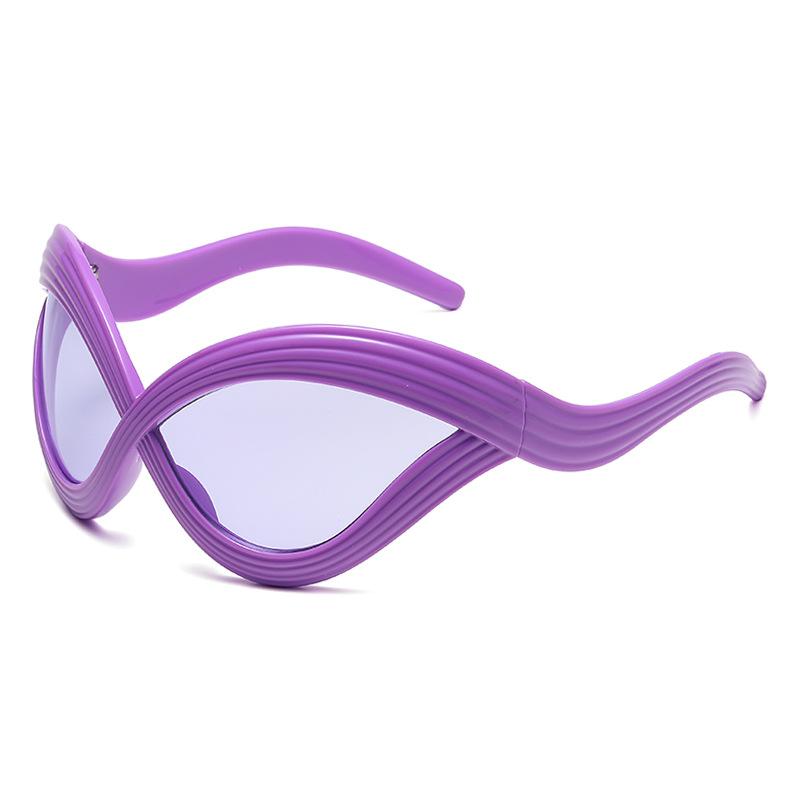 4708 Millennium Personality Street преувеличенные солнцезащитные очки, европейские и американские Y2K модные цветные волновые очки хип-хоп солнцезащитные очки