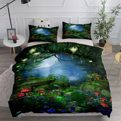 Комплект постельного белья Cottagecore Forest Roads King Queen Double Full Twin Single Size Duvet Cover Pillow Case Комплект постельного белья