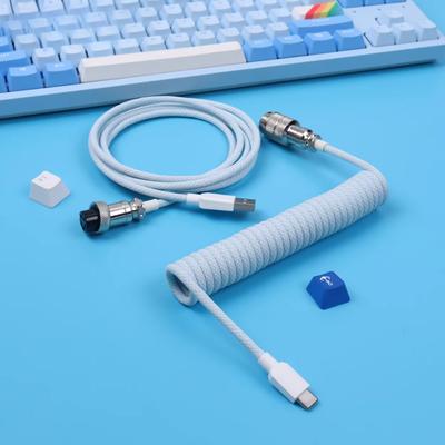 1 шт. Тип C механическая клавиатура кабель USB пружинный провод механическая клавиатура авиатор настольный компьютер авиационный разъем