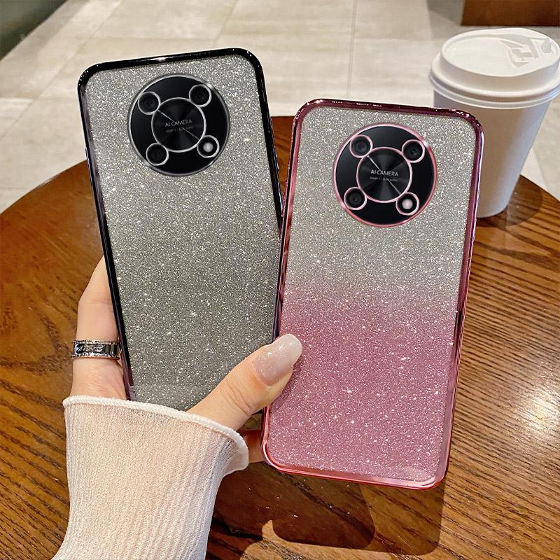 Чехол для Huawei Nova Y90 Чехол для телефона Huawei CTR-LX2, CTR-LX1, CTR-LX3 Блестящий блестящий силиконовый объектив камеры Мягкая задняя крышка