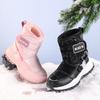 Зимние детские ботинки большого размера для мальчиков и девочек, противоскользящие, износостойкие, модные, теплые и плюшевые, высокие, зимние ботинки, хлопковые ботинки 31-40