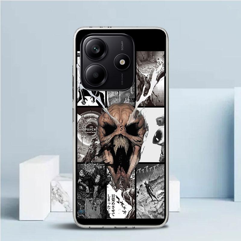 Чехол для телефона One P-Punch-Man Garou для Xiaomi Redmi Note 15 14 14S 13 12S 12 Pro Plus 11S 11 11T 11E 10S 10 + Мягкая задняя крышка из ТПУ