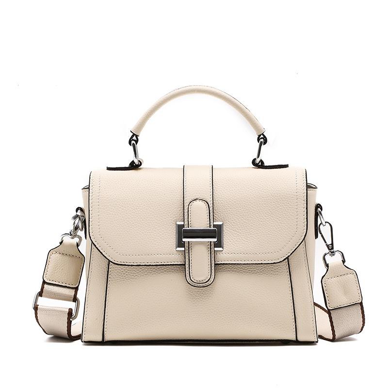 Leather women's bag messenger bag new first-layer cowhide versatile commuter retro shoulder bag simple trend